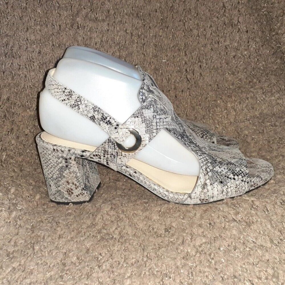 COLE HAAN-ADELE-Metallic Snakeskin Nubuck-Slingback Sandals-Sz 9B-Near Mint - Picture 4 of 7